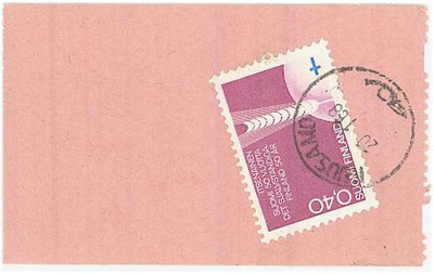 1967 itsenäisyys 40p - postiautoaseman säilytyskuitti
