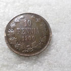10 penniä 1900 kulkematon tasaisesti patinoitunut. - pikkukuva 3