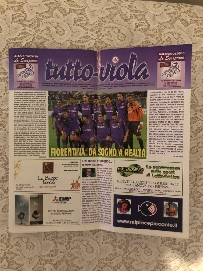 Otteluohjelma: Fiorentina-Juventus 31.08.2008.