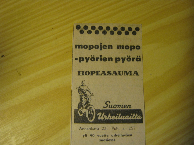 mainos Hopeasauma
