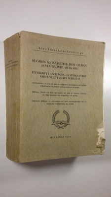 Suomen metsätieteellisen seuran 25-vuotisjuhlajulkaisu (n...