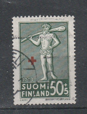 Suomi 1943, PR merkki 50p+5p, , leimattu