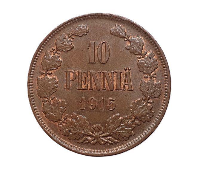10 Penniä 1915 - Hyväkuntoinen!!