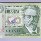 Uruguay 20 Pesos v.2020 UNC P-101 Polymer - pikkukuva 1