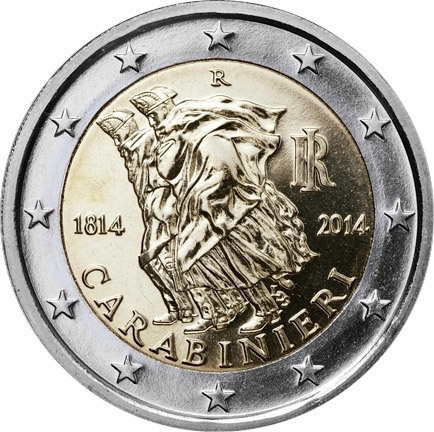 ** ITALIA 2€ 2014 Carabinieri pillerissä **