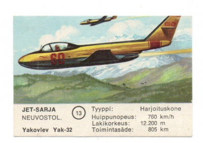 Purkkakuva JET-SARJA n:o 13 Yakovlev Yak-32