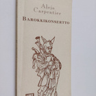 Alejo Carpentier : Barokkikonsertto - pikkukuva 1