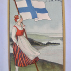 VANHA Postikortti Suomen Lippu ym Kulk. Kenttäposti 1939 - pikkukuva 1