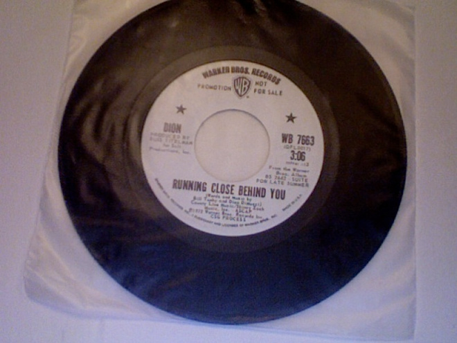 DION::RUNNING CLOSE BEHIND YOU/SEA GULL:VINYYLI 7"PROMO 1972