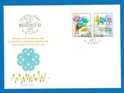 FDC – Tietoliikennevuosi 9.4.1983, (Sarja) Lape no 922 – 23