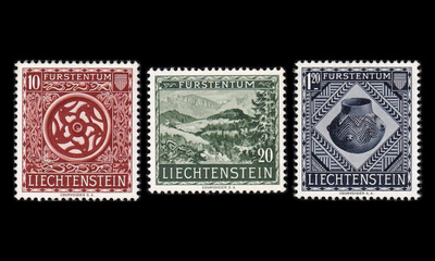 Liechtenstein 319-21 ** Valtionmuseon avajaiset (1953)
