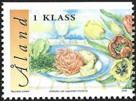 Åland 2002 ÅV 10 Ahvenanmaalaisia ruokia  1. lk  ** LaPe 202