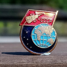 Neuvostoliittolainen (USSR) kosmos-aiheinen pinssi. Raskasme - pikkukuva 4