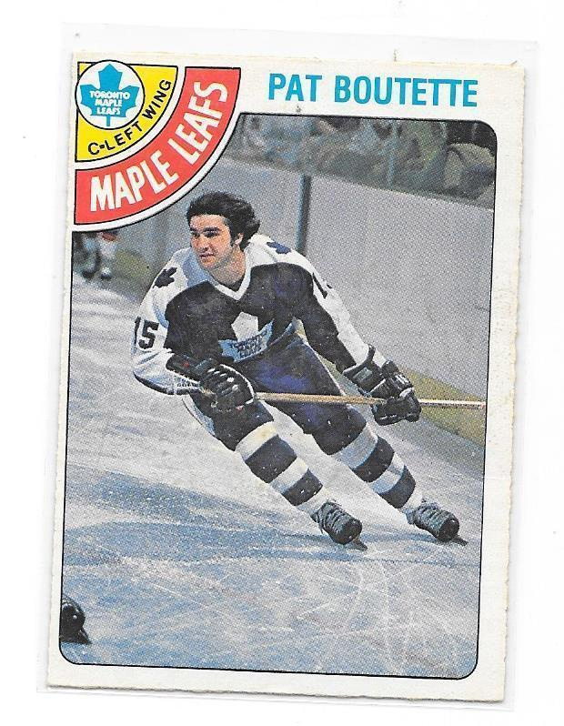 1978-79 OPC #374 Pat Boutette Toronto Maple Leafs gooni