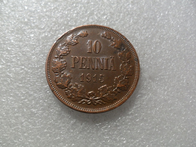 10 penniä 1915 hienokuntoinen oisko kulkematon,
