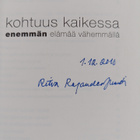 Ritva Rajander-Juusti : Kohtuus kaikessa : enemmän elämää... - pikkukuva 3