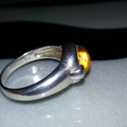 Vintage hopea Citrine kivi sormus 925 - pikkukuva 2