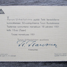 TURUN URHEILULIITTO.....50-vuotisjuhla, kutsu v. 1951. - pikkukuva 4