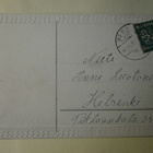 Kukkia, mökki, koristeita, runo, vanha onnittelupk, p. 1936 - pikkukuva 2