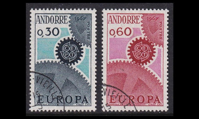 Andorra Fr 199-200 o Europa (1967)