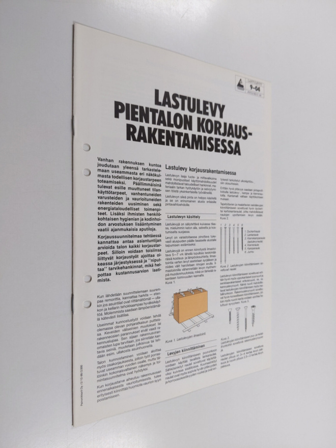 Lastulevy pientalon korjausrakentamisessa