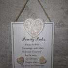 Kylttejä Family rules / Don't disturb / House rules - pikkukuva 1