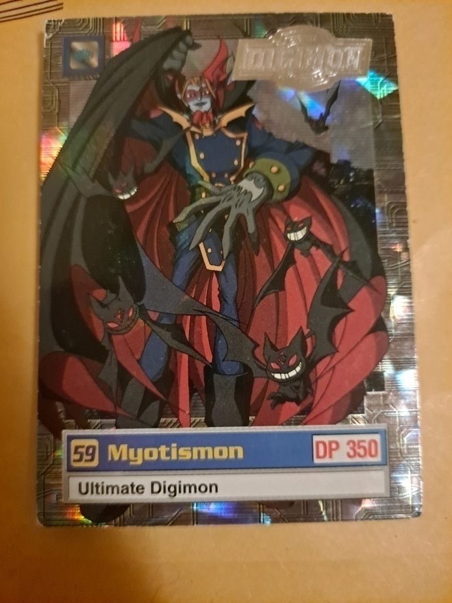 Myotismon Silver Stamp Digimon keräilykortti