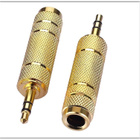 Kullattu audioadapteri 6.5mm Uros - 3.5mm Naaras #30796 - pikkukuva 1