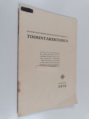 Koiton näyttämön kannatusyhdistyksen r.y. toimintakertomu...