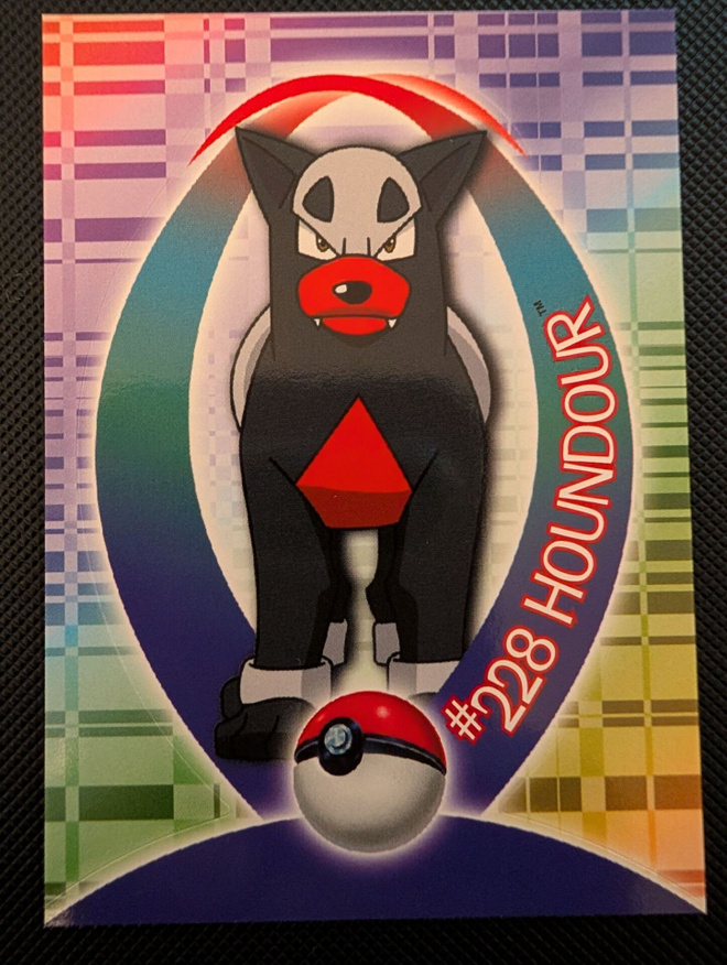 Houndour sticker Pokemon Topps Johto Champions