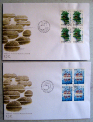 FDC 2 kpl Matkailukailu Suomessa 4.6.1991 nelilö(71)