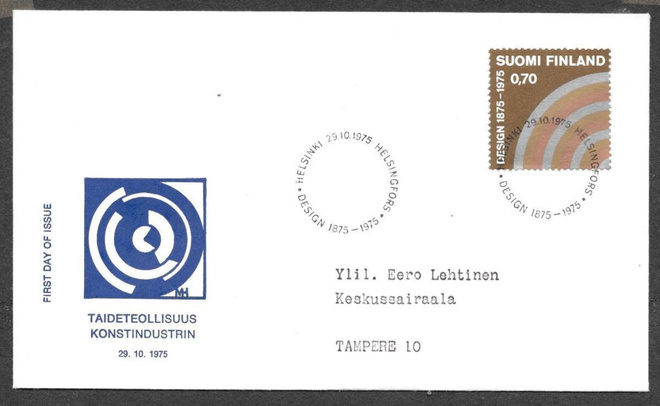 Taideteollisuusyhdistys 100v 1975 FDC (LAPE 774)