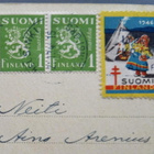 Wendelin -joulumerkki nro 26B joulukortilla 1946 - pikkukuva 2