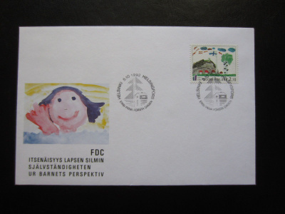 FDC 1992 Itsenäisyys lapsen silmin