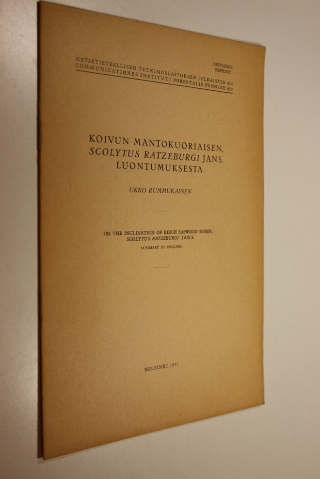 Ukko Rummukainen : Koivun mantokuoriaisen, Scolytus Ratze...