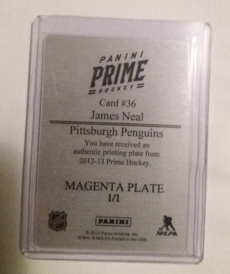 12-13 Prime James Neal Printing Plate 1/1