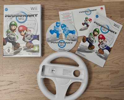 Mariokart Wii peli ja ratti