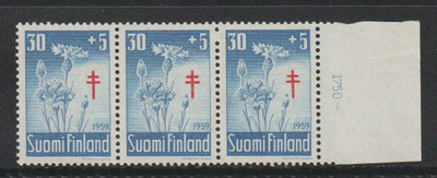1959 30+5mk Tuberkuloosi-merkkiryhmä leimaamattomana**