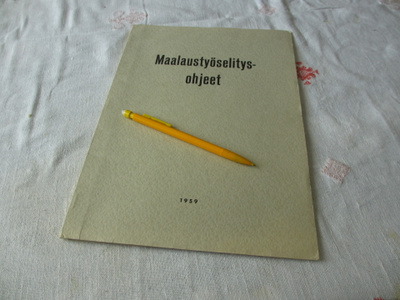 maalaustyöselitysohjeet 1959 oy schildt & hallberg / safa