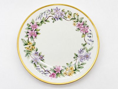 Bing & Grøndahl kukkalautanen, kultareuna, 23 cm