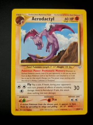 Pokemon kortti Aerodactyl Neo revelation rare