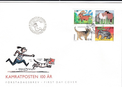 RUOTSI 1992 - Fa 1734 - 37 FDC KUORI