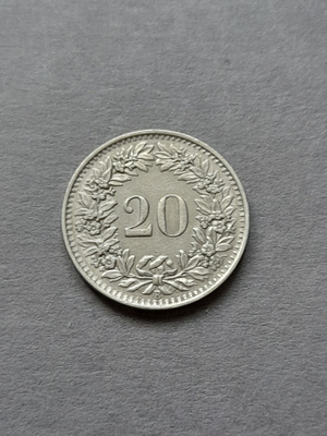 Sveitsi 20 rappen 1944 B