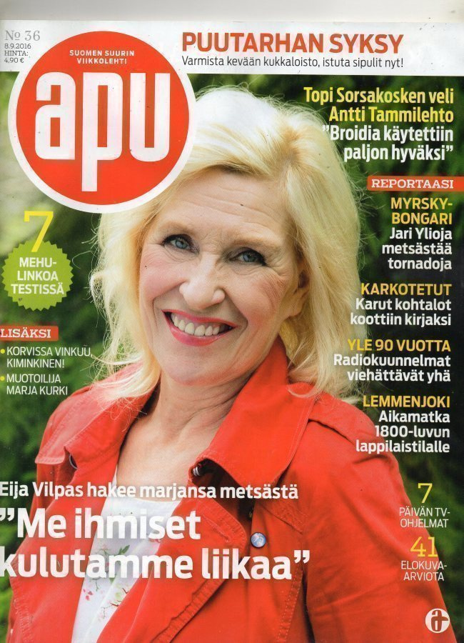 Apu n:o 36 2016 Eija Vilpas. Topi Sorsakoski. Jouni Aikio.