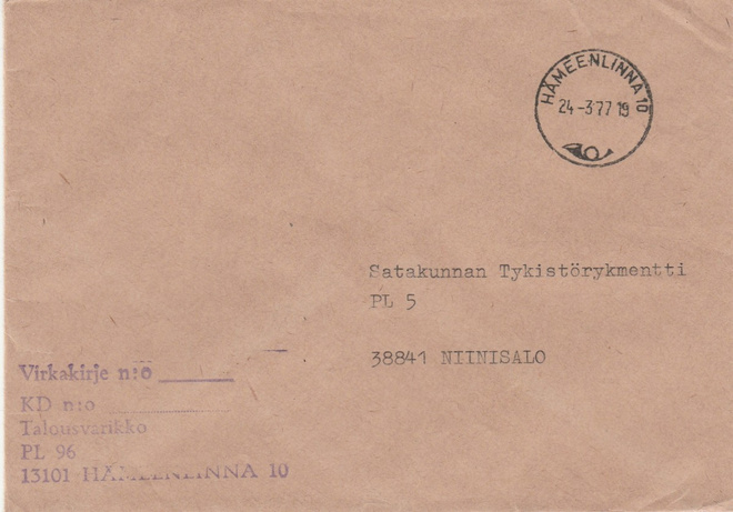Postileima, HÄMEENLINNA  10, sotilaspostia