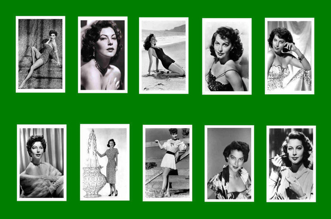 AVA GARDNER -- postikortti setti  (Upea Lahja !!) #2