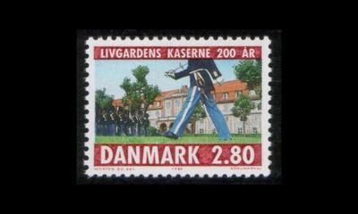 Tanska 864 ** Henkivartiokaartin parakit (1986)