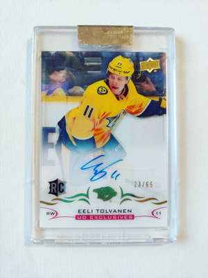 Eeli Tolvanen - 18-19 UD Clear-Cut Exclusives Rookie AU /65