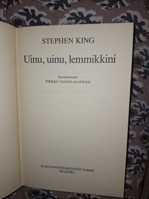 Stephen King : Uinu,uinu,lemmikkini 1p