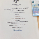 VANHA Luovari Vapaudenristi 4lk 1941 Tammenlehvän kera v1942 - pikkukuva 1
